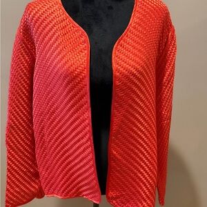 100% SilkWoven  Red Women's Jacket